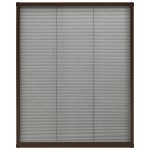 vidaXL Plasă insecte plisse pentru ferestre, maro, 60x80 cm, aluminiu