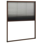vidaXL Plasă insecte plisse pentru ferestre, maro, 60x80 cm, aluminiu