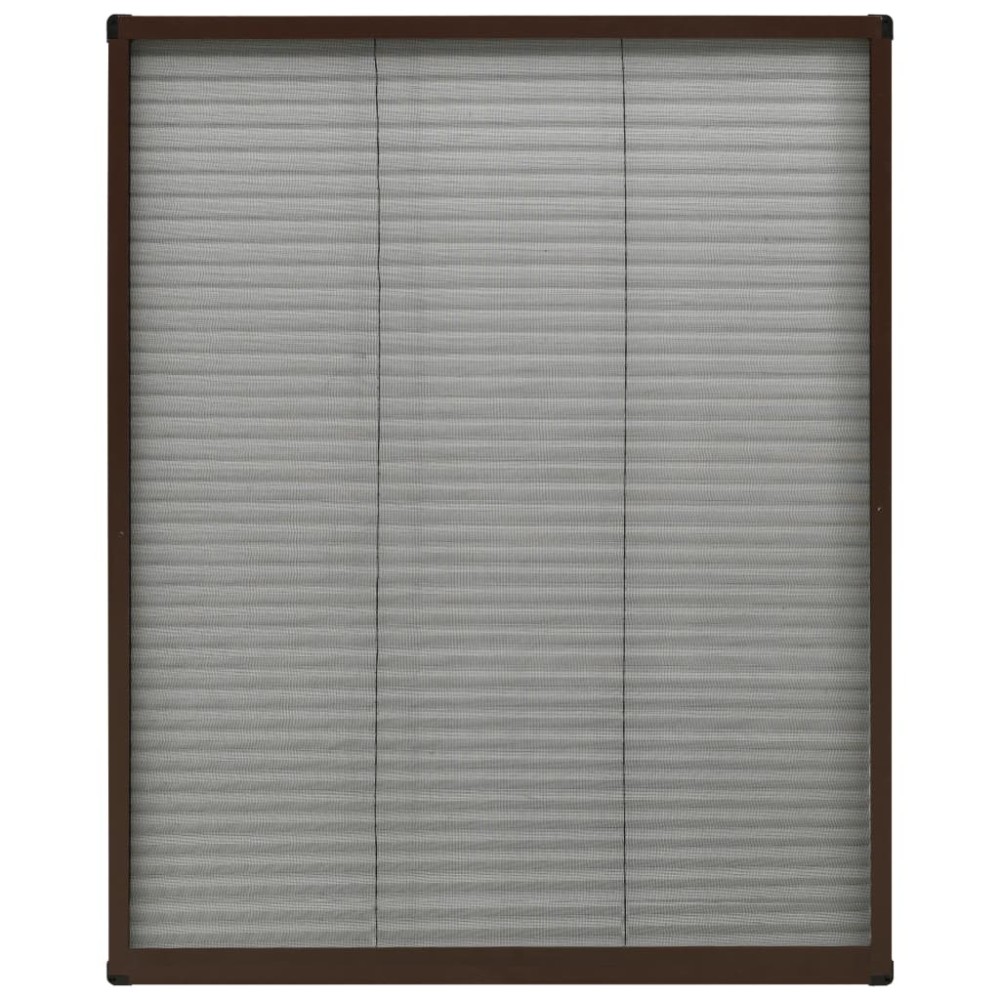 vidaXL Plasă insecte plisse pentru ferestre, maro, 80x100 cm, aluminiu