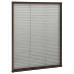 vidaXL Plasă insecte plisse pentru ferestre, maro, 80x100 cm, aluminiu vidaXL Plasă insecte plisse pentru ferestre, maro, 80x100 cm, aluminiu
