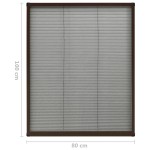 vidaXL Plasă insecte plisse pentru ferestre, maro, 80x100 cm, aluminiu vidaXL Plasă insecte plisse pentru ferestre, maro, 80x100 cm, aluminiu