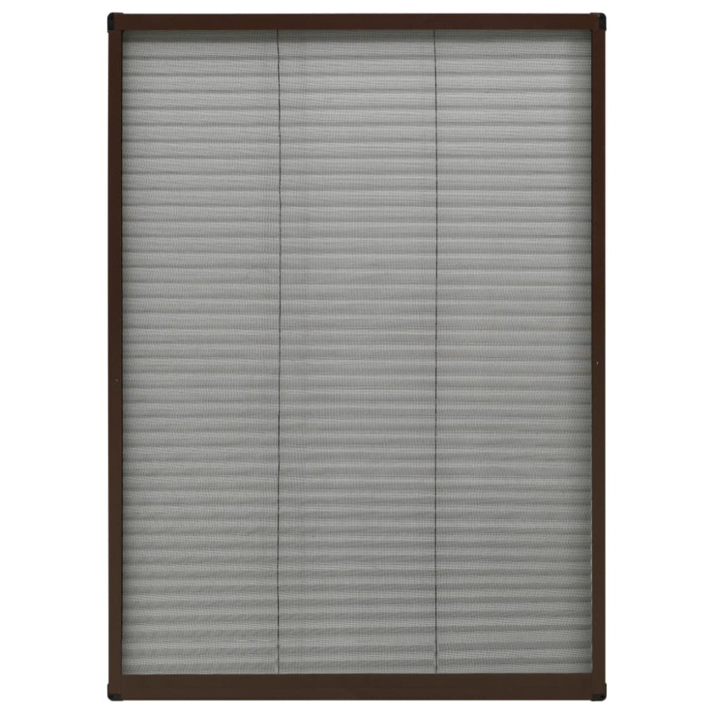 vidaXL Plasă insecte plisse pentru ferestre, maro, 80x120 cm, aluminiu