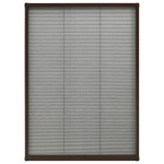 vidaXL Plasă insecte plisse pentru ferestre, maro, 80x120 cm, aluminiu vidaXL Plasă insecte plisse pentru ferestre, maro, 80x120 cm, aluminiu