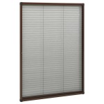 vidaXL Plasă insecte plisse pentru ferestre, maro, 80x120 cm, aluminiu vidaXL Plasă insecte plisse pentru ferestre, maro, 80x120 cm, aluminiu