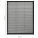 vidaXL Ecran insecte pentru ferestre, antracit, 80x100 cm, aluminiu vidaXL Ecran insecte pentru ferestre, antracit, 80x100 cm, aluminiu