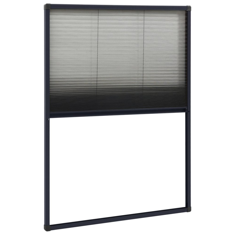 vidaXL Plasă insecte plisse de ferestre, antracit, 80x120 cm, aluminiu
