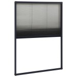vidaXL Plasă insecte plisse de ferestre, antracit, 80x120 cm, aluminiu vidaXL Plasă insecte plisse de ferestre, antracit, 80x120 cm, aluminiu
