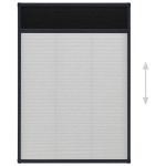 vidaXL Plasă insecte plisse de ferestre, antracit, 80x120 cm, aluminiu vidaXL Plasă insecte plisse de ferestre, antracit, 80x120 cm, aluminiu