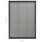 vidaXL Plasă insecte plisse de ferestre, antracit, 80x120 cm, aluminiu vidaXL Plasă insecte plisse de ferestre, antracit, 80x120 cm, aluminiu