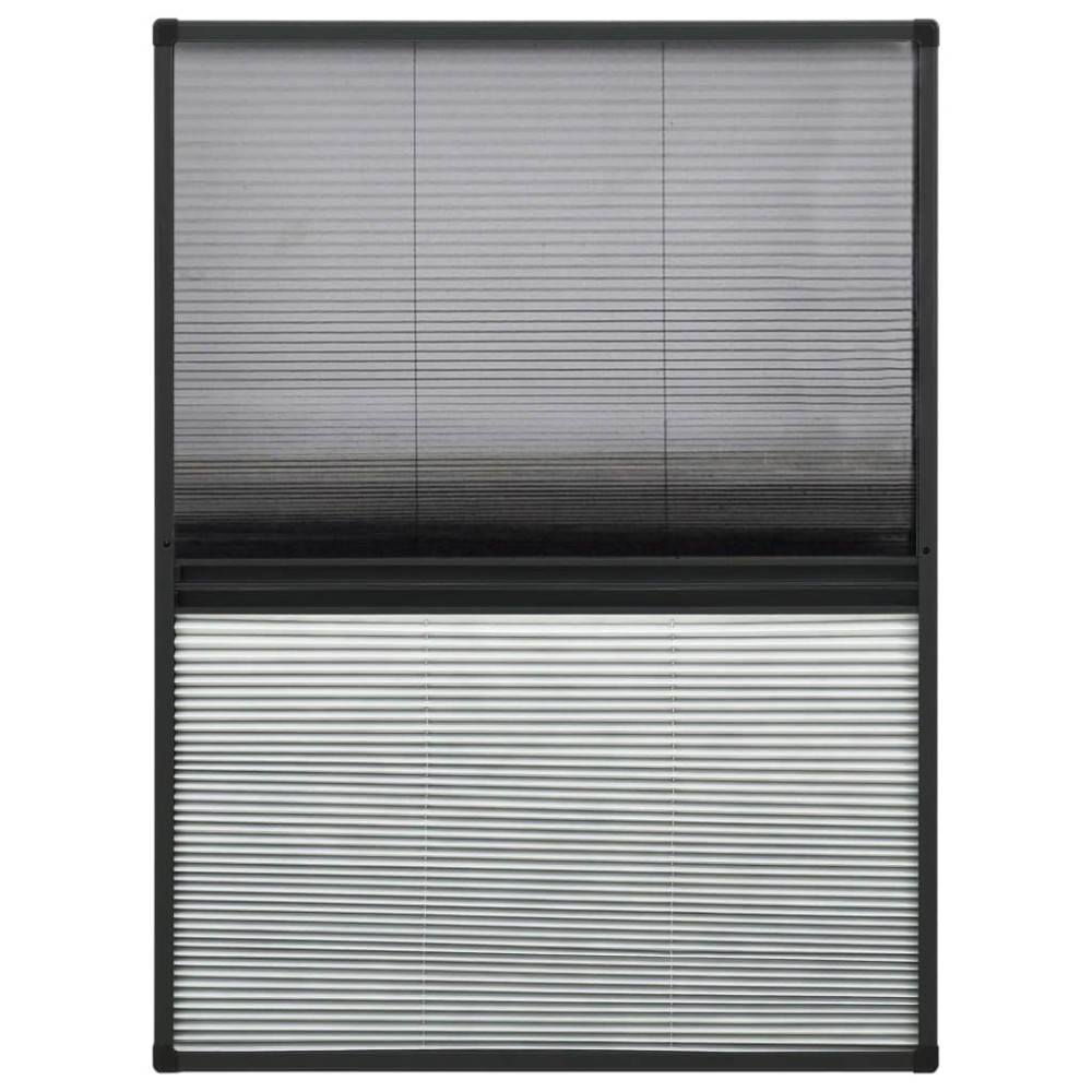 vidaXL Ecran insecte pentru ferestre, cu umbrar, 80x120 cm, aluminiu