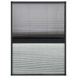 vidaXL Ecran insecte pentru ferestre, cu umbrar, 80x120 cm, aluminiu vidaXL Ecran insecte pentru ferestre, cu umbrar, 80x120 cm, aluminiu