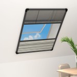 vidaXL Ecran insecte pentru ferestre, cu umbrar, 80x120 cm, aluminiu vidaXL Ecran insecte pentru ferestre, cu umbrar, 80x120 cm, aluminiu