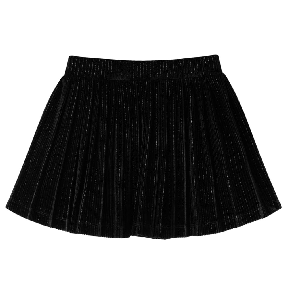 Fusta plisată pentru copii cu lurex, negru, 104