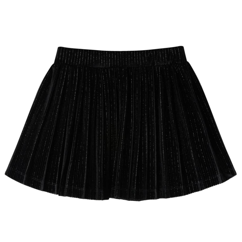 Fusta plisată pentru copii cu lurex, negru, 116