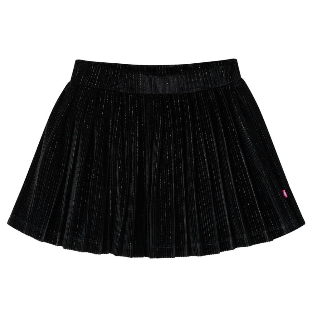 Fusta plisată pentru copii cu lurex, negru, 116