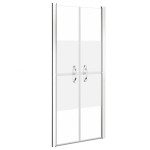 vidaXL Ușă cabină de duș, jumătate mat, 76 x 190 cm, ESG vidaXL Ușă cabină de duș, jumătate mat, 76 x 190 cm, ESG