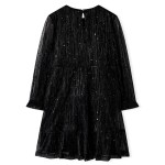 Rochie pentru copii cu mâneci lungi, negru, 92 Rochie pentru copii cu mâneci lungi, negru, 92