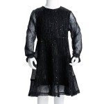 Rochie pentru copii cu mâneci lungi, negru, 116 Rochie pentru copii cu mâneci lungi, negru, 116