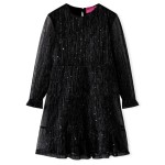 Rochie pentru copii cu mâneci lungi, negru, 128 Rochie pentru copii cu mâneci lungi, negru, 128