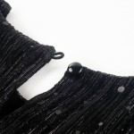 Rochie pentru copii cu mâneci lungi, negru, 128 Rochie pentru copii cu mâneci lungi, negru, 128