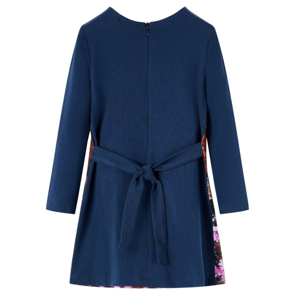 Rochie cu mâneci lungi pentru copii, bleumarin, 92