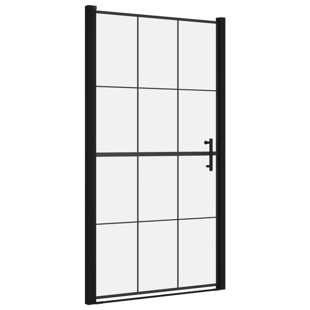 vidaXL Ușă de duș, negru, 100 x 178 cm, sticlă securizată