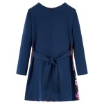 Rochie pentru copii cu mâneci lungi, bleumarin, 116