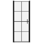vidaXL Ușă de duș, negru, 81 x 195 cm, sticlă securizată