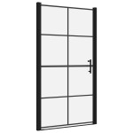 vidaXL Ușă de duș, negru, 100 x 178 cm, sticlă securizată