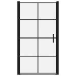 vidaXL Ușă de duș, negru, 100 x 178 cm, sticlă securizată