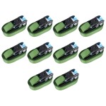 vidaXL Chingi de fixare cu clichet, 10 buc., verde, 6 m, 800 daN vidaXL Chingi de fixare cu clichet, 10 buc., verde, 6 m, 800 daN