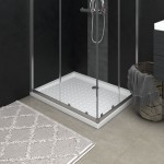 vidaXL Cădiță de duș cu puncte, alb, 90x70x4 cm, ABS vidaXL Cădiță de duș cu puncte, alb, 90x70x4 cm, ABS