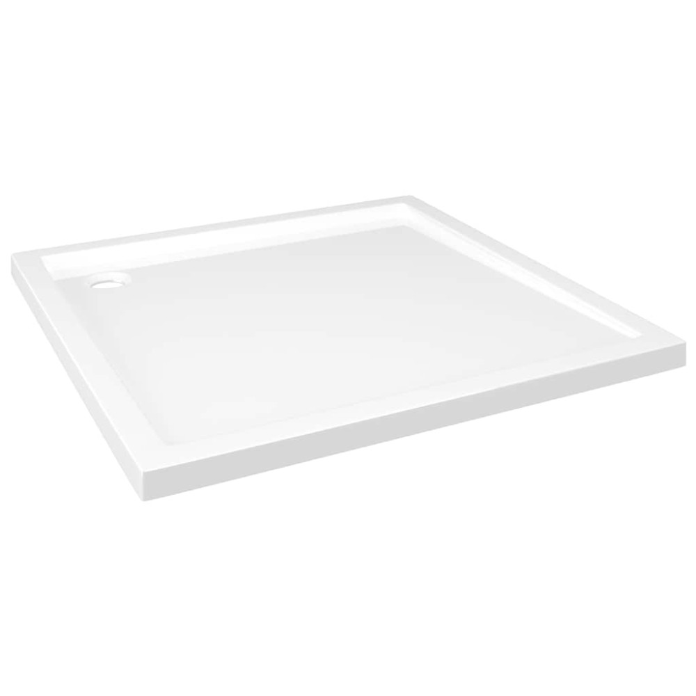 vidaXL Cădiță de duș pătrată din ABS, alb, 80x80 cm