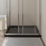 vidaXL Cădiță de duș pătrată din ABS, negru, 90x90 cm vidaXL Cădiță de duș pătrată din ABS, negru, 90x90 cm