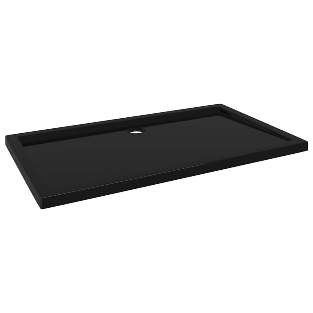 vidaXL Cădiță de duș dreptunghiulară din ABS, neagră, 70x120 cm