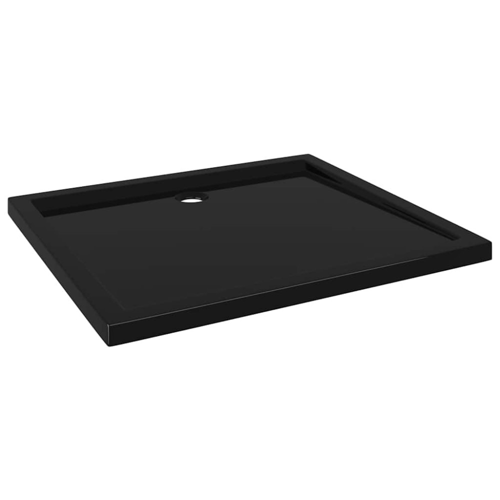 vidaXL Cădiță de duș dreptunghiulară din ABS, negru, 80x90 cm
