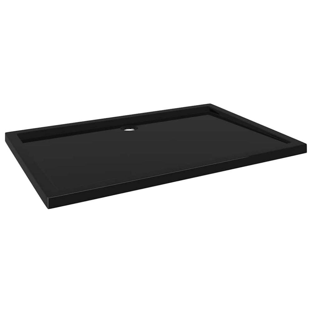 vidaXL Cădiță de duș dreptunghiulară din ABS, negru, 80x120 cm