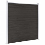 vidaXL Panou de gard, negru, 180x186 cm, WPC vidaXL Panou de gard, negru, 180x186 cm, WPC