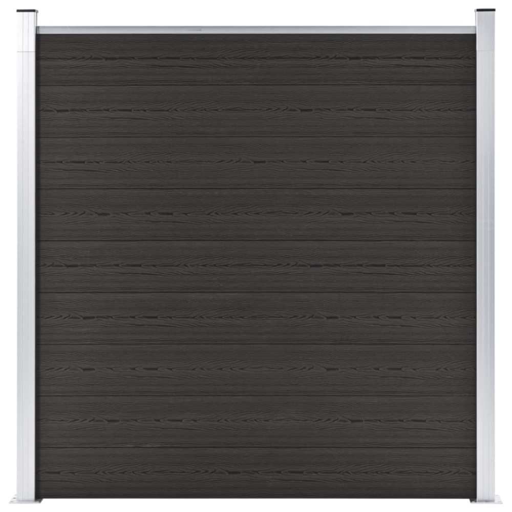 vidaXL Panou de gard, negru, 180x186 cm, WPC