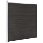 vidaXL Panou de gard, negru, 175x186 cm, WPC vidaXL Panou de gard, negru, 175x186 cm, WPC