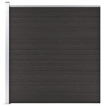 vidaXL Panou de gard, negru, 175x186 cm, WPC vidaXL Panou de gard, negru, 175x186 cm, WPC