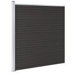 vidaXL Panou de gard, negru, 175x186 cm, WPC vidaXL Panou de gard, negru, 175x186 cm, WPC