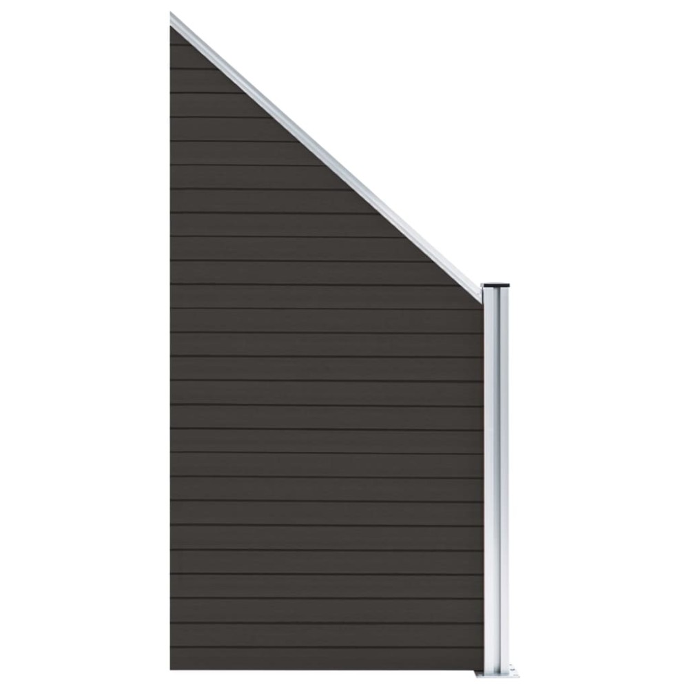 vidaXL Panou de gard, negru, 95 x (105-180) cm, WPC