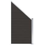vidaXL Panou de gard, negru, 95 x (105-180) cm, WPC vidaXL Panou de gard, negru, 95 x (105-180) cm, WPC