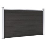 vidaXL Panou de gard, 180x105 cm, negru, WPC vidaXL Panou de gard, 180x105 cm, negru, WPC