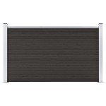 vidaXL Panou de gard, 180x105 cm, negru, WPC vidaXL Panou de gard, 180x105 cm, negru, WPC