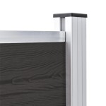 vidaXL Panou de gard, 180x105 cm, negru, WPC vidaXL Panou de gard, 180x105 cm, negru, WPC