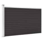 vidaXL Set de panouri de gard, negru, 175x105 cm, WPC