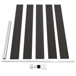 vidaXL Set de panouri de gard, negru, 175x105 cm, WPC