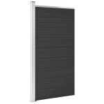 vidaXL Panou de gard, negru, 95x186 cm, WPC vidaXL Panou de gard, negru, 95x186 cm, WPC